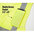 Vente chaude Jaune ANSI / ISEA Haute Visibilité Gilets de Sécurité avec Bandes Réfléchissantes LOGO Personnalisé Impression Salut Veste de Vêtements de Travail